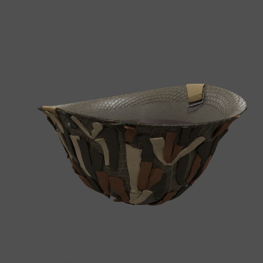 Mk III Turtle helmet with Camouflage Low-poly 3D model_13