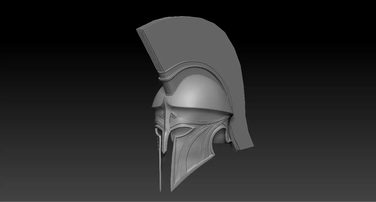 High-poly model  Spartan helm 3D model_0