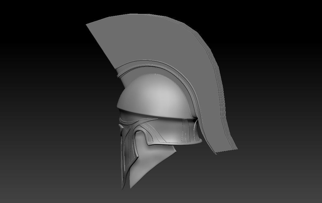 High-poly model  Spartan helm 3D model_2
