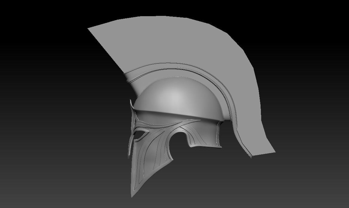 High-poly model  Spartan helm 3D model_1