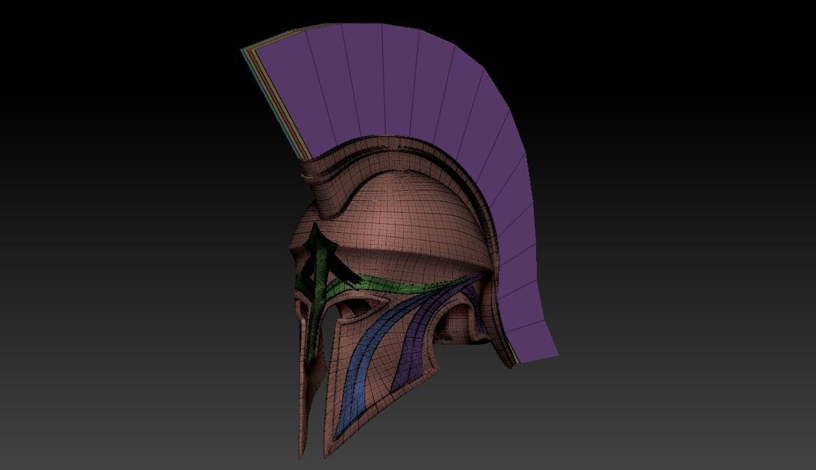 High-poly model  Spartan helm 3D model_6