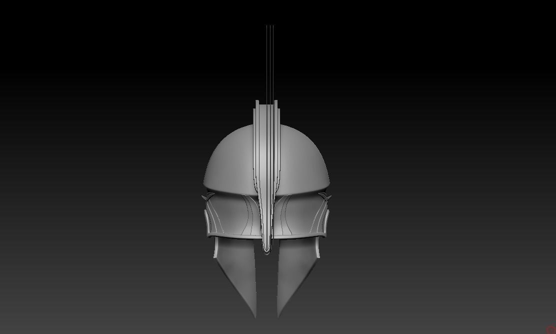 High-poly model  Spartan helm 3D model_3