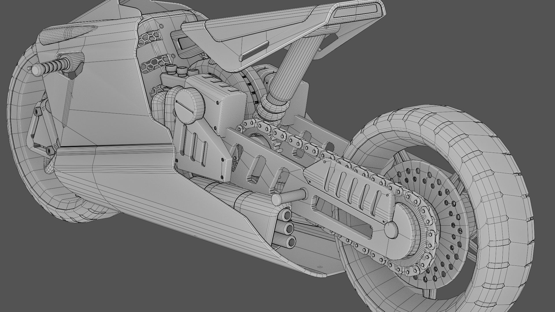 ELECTRIC MOTORCYCLE V400 rigged 3D model_35