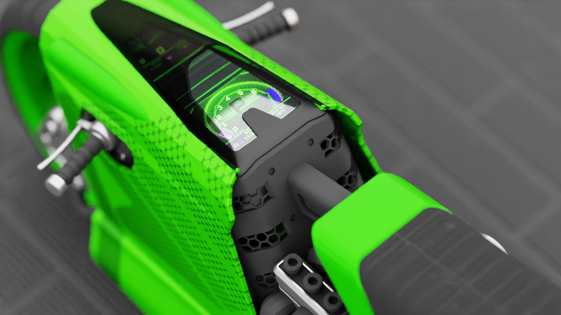 ELECTRIC MOTORCYCLE V400 rigged 3D model_25