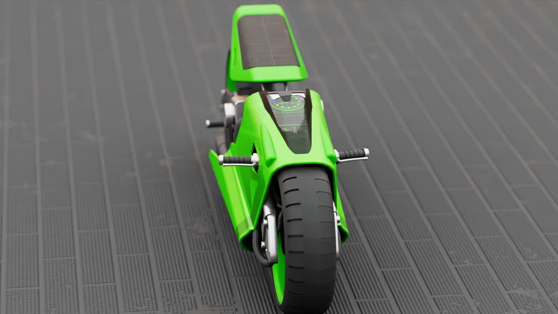 ELECTRIC MOTORCYCLE V400 rigged 3D model_20