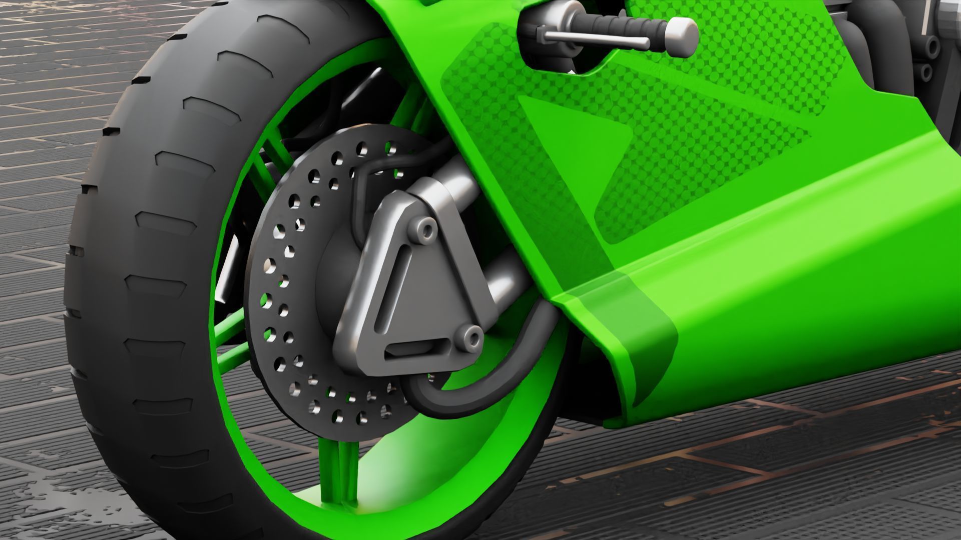 ELECTRIC MOTORCYCLE V400 rigged 3D model_28