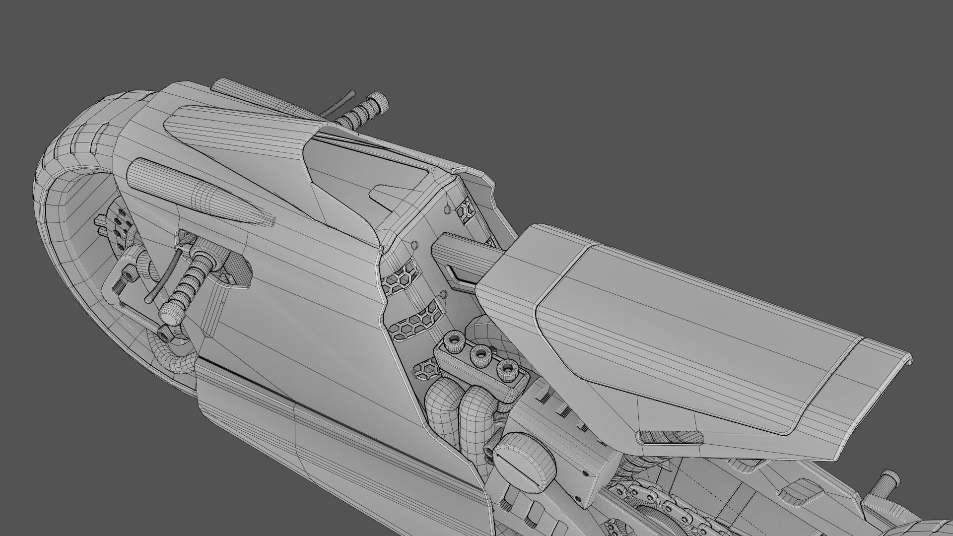 ELECTRIC MOTORCYCLE V400 rigged 3D model_37