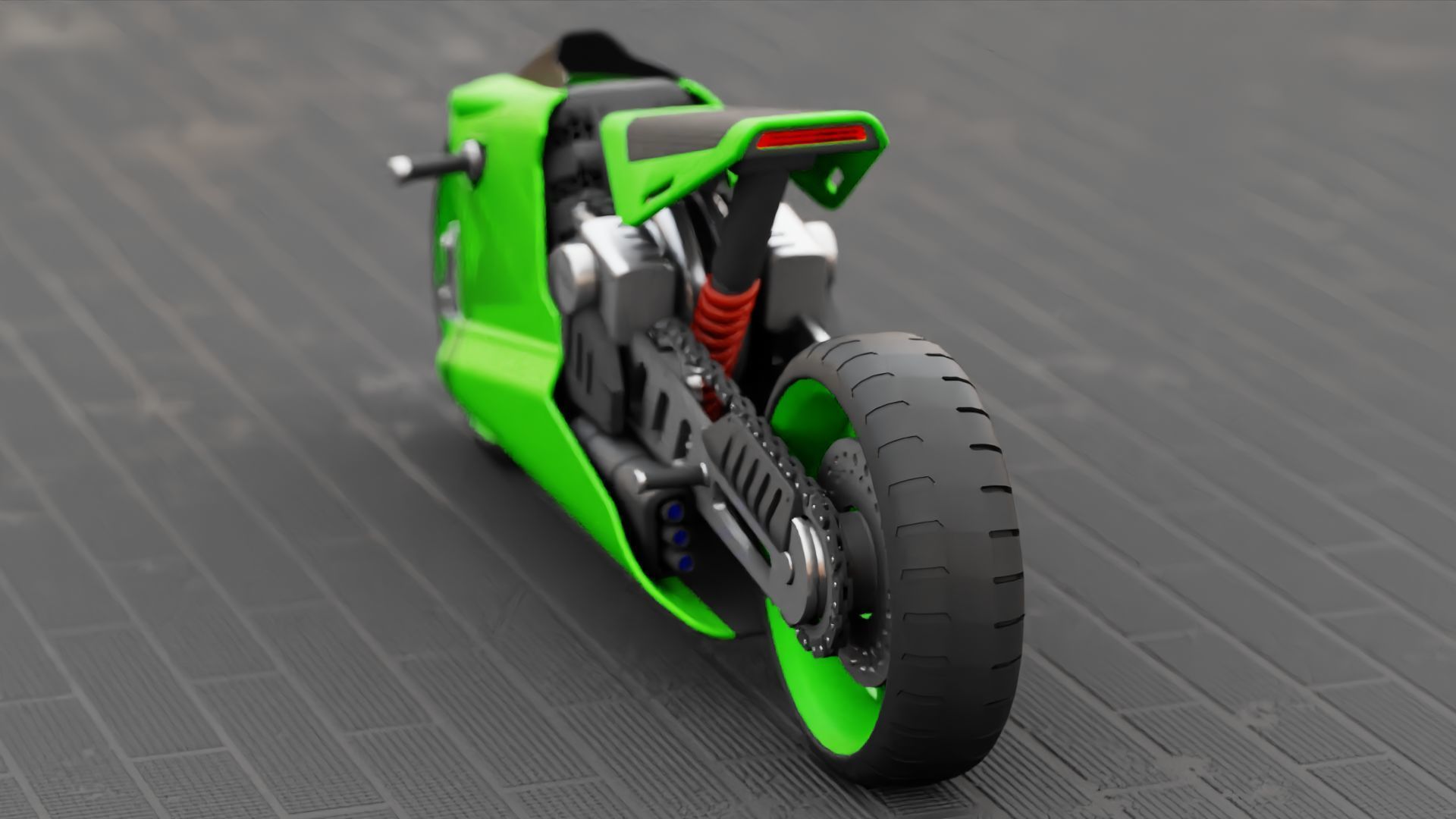 ELECTRIC MOTORCYCLE V400 rigged 3D model_9