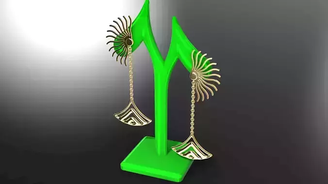 Fan earrings stl verified