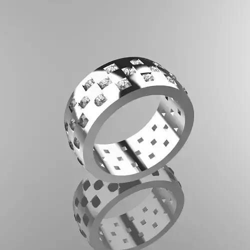 White Gold Band 3D print model