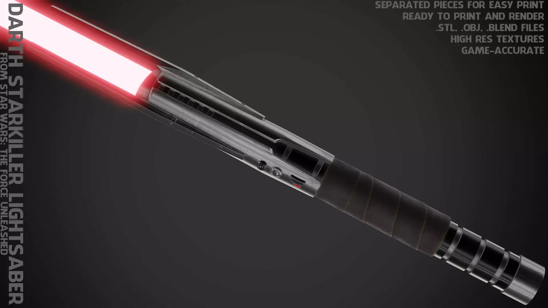 Darth Star Killer Lightsaber for Cosplay 3D print model
