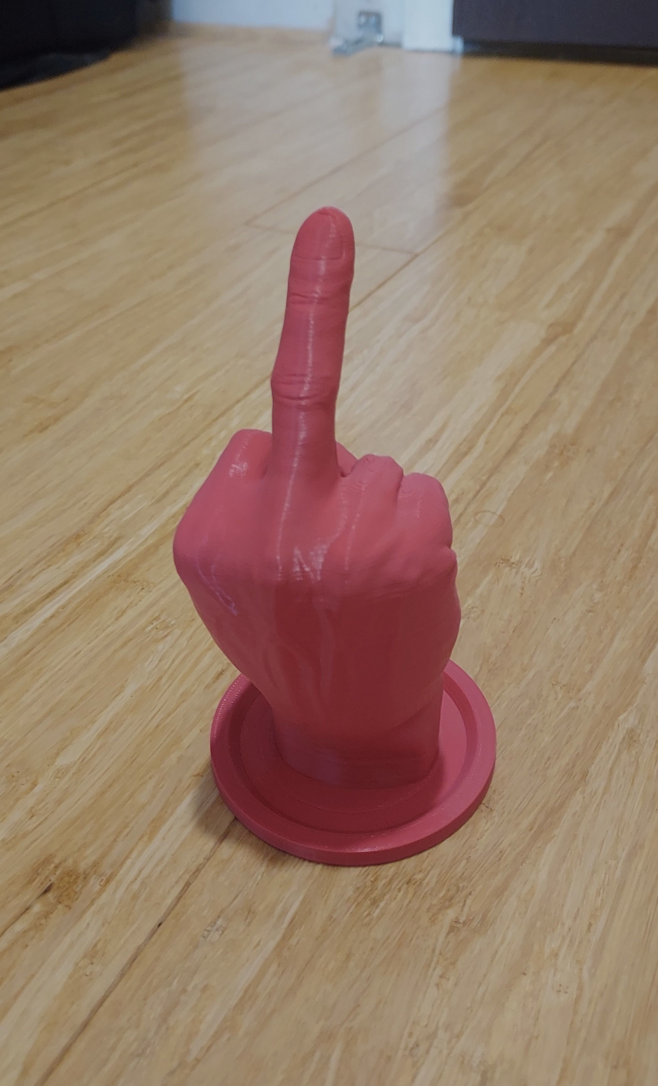Middle Finger Sculpture - STL File 3D print model_3