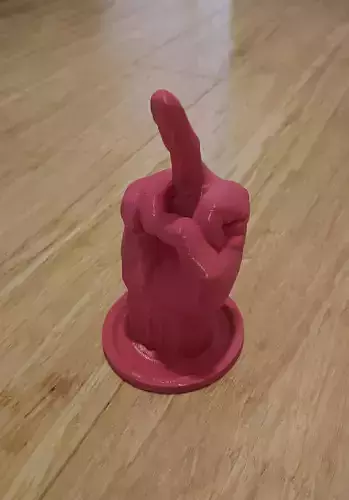 Middle Finger Sculpture - STL File 3D print model