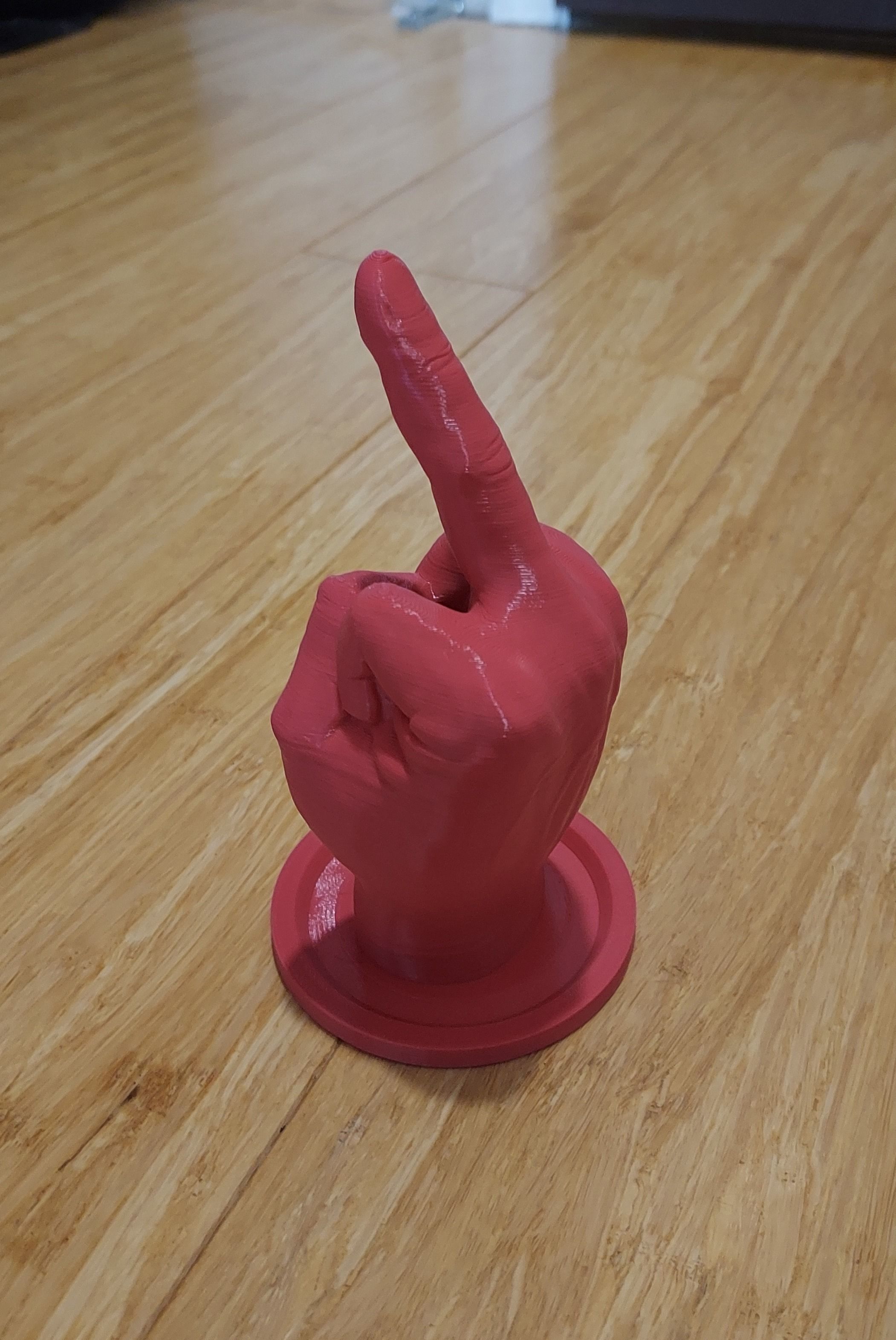 Middle Finger Sculpture - STL File 3D print model_2