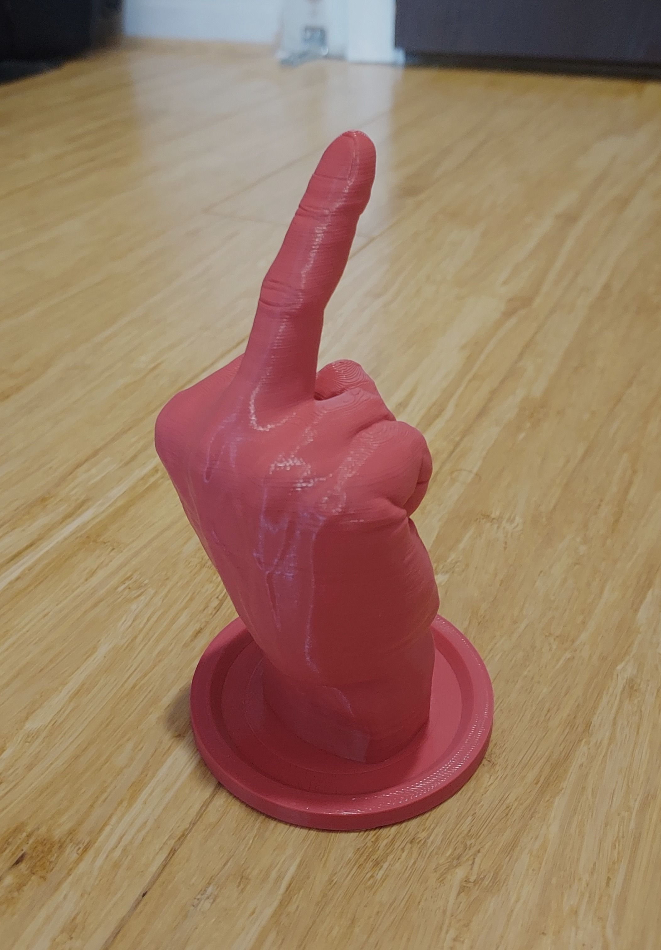 Middle Finger Sculpture - STL File 3D print model_4