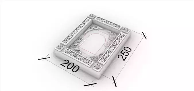 The frame dimensions of rectangular