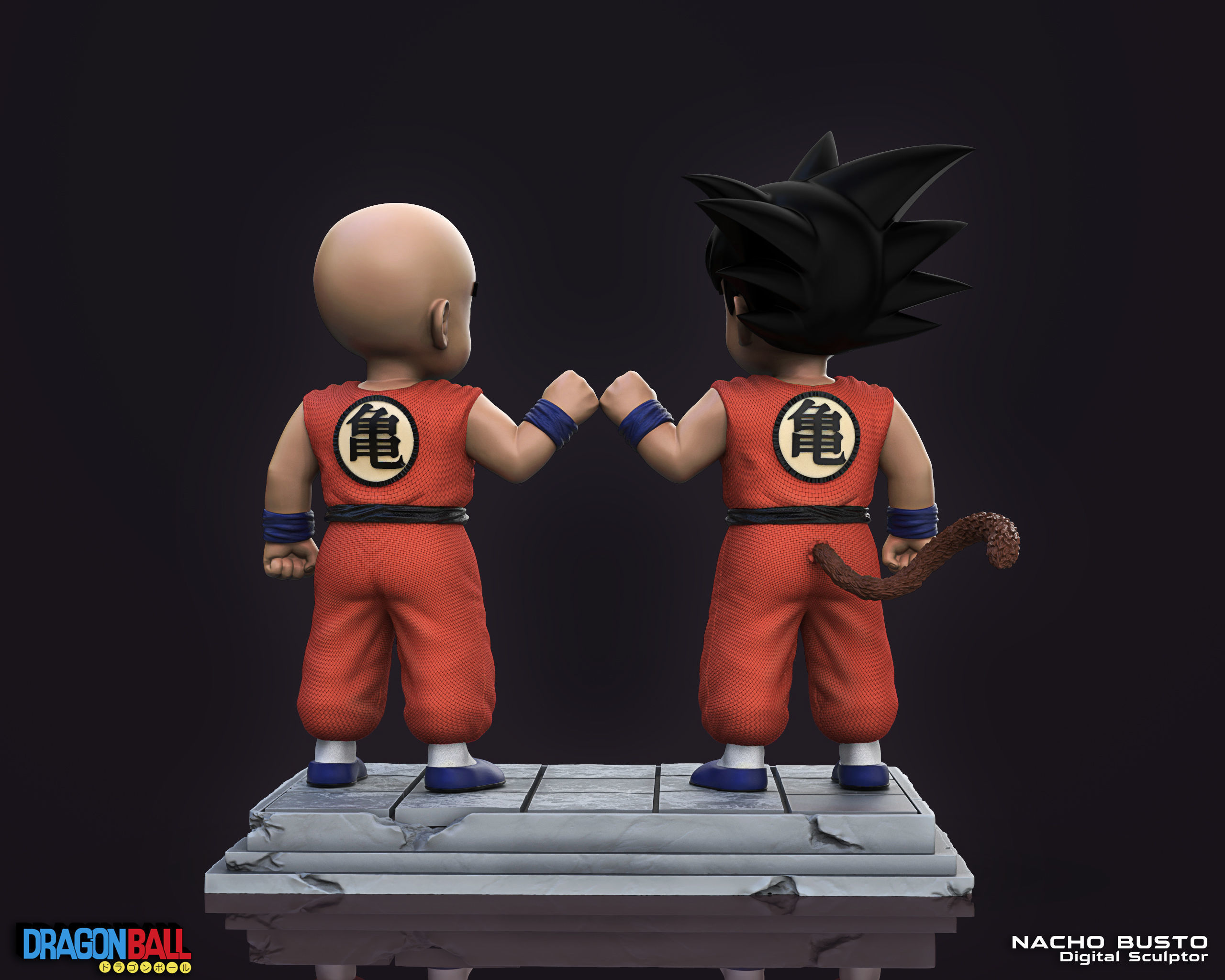 Goku and Krillin - Dragon Ball 3D print model_1