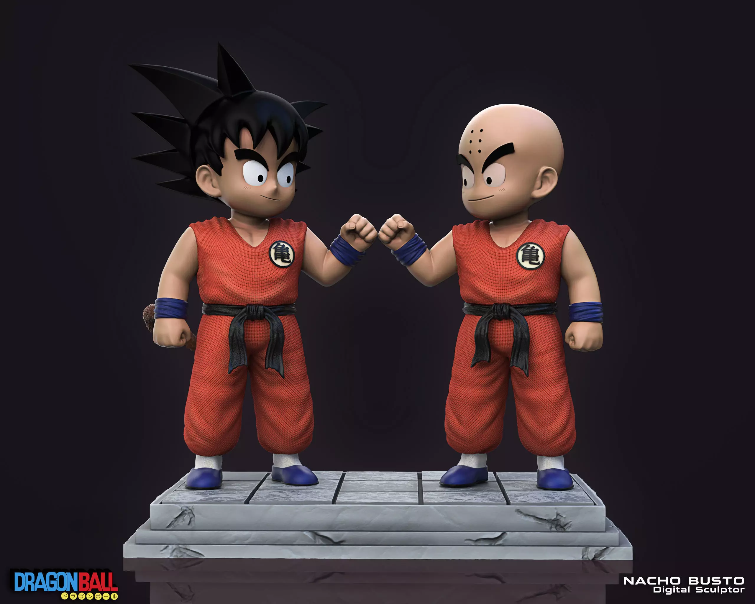 Goku and Krillin - Dragon Ball 3D print model_0