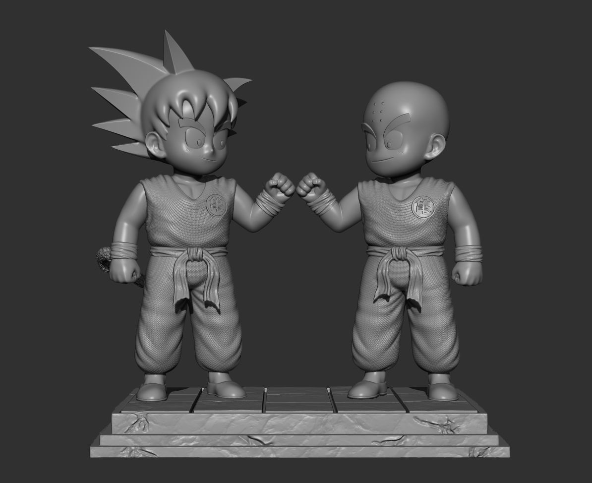 Goku and Krillin - Dragon Ball 3D print model_2