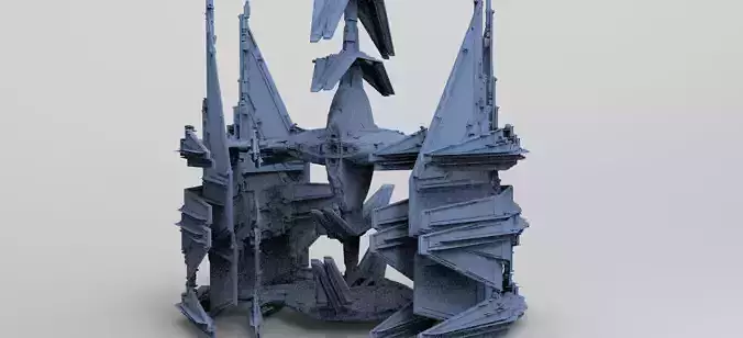 Sci-Fi Ocean Tech ship barrior Shield 3 Sci Fi models 3D model