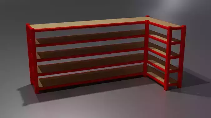 Shelf L-Shape Free 3D model
