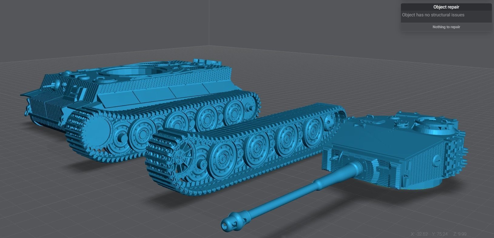 Tiger Late Zimmerit Scale model 3D print model_6