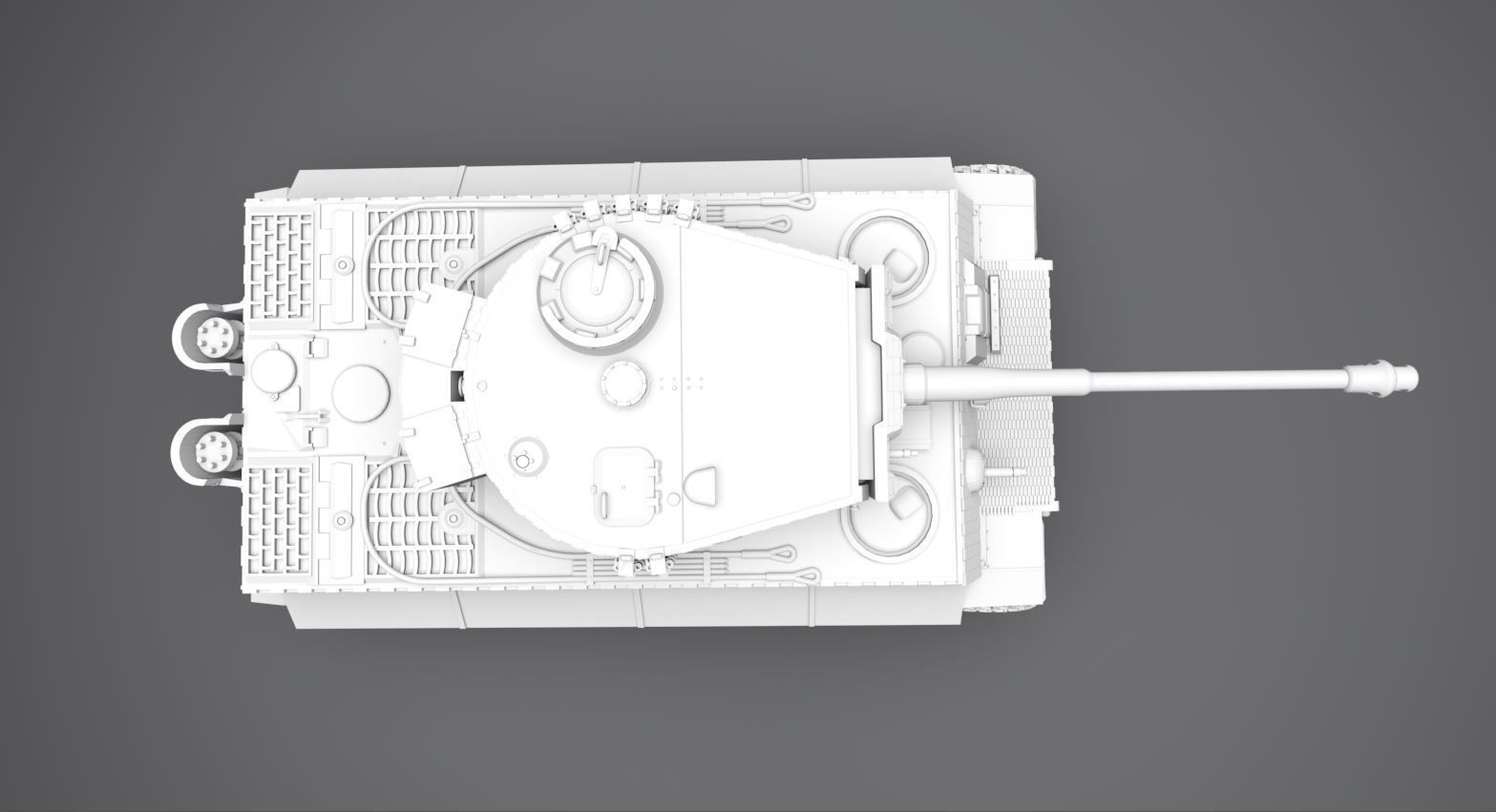 Tiger Late Zimmerit Scale model 3D print model_3