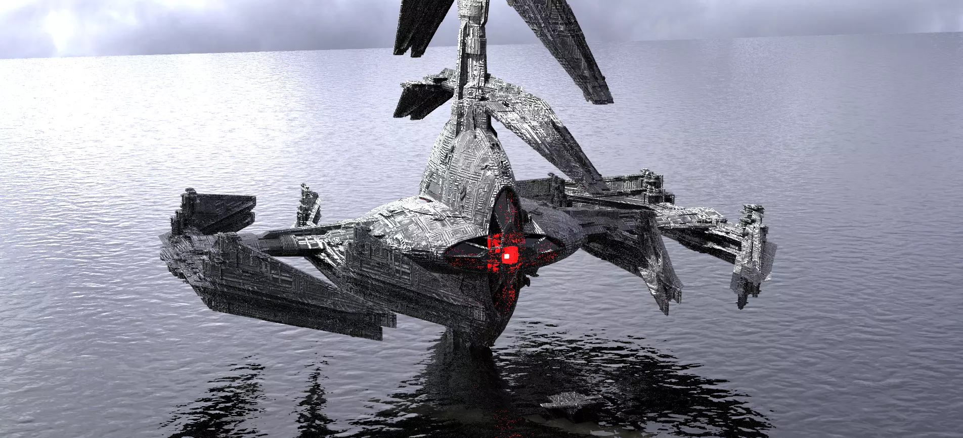 Sci-Fi Ocean Diver Ship 3  3D model_0