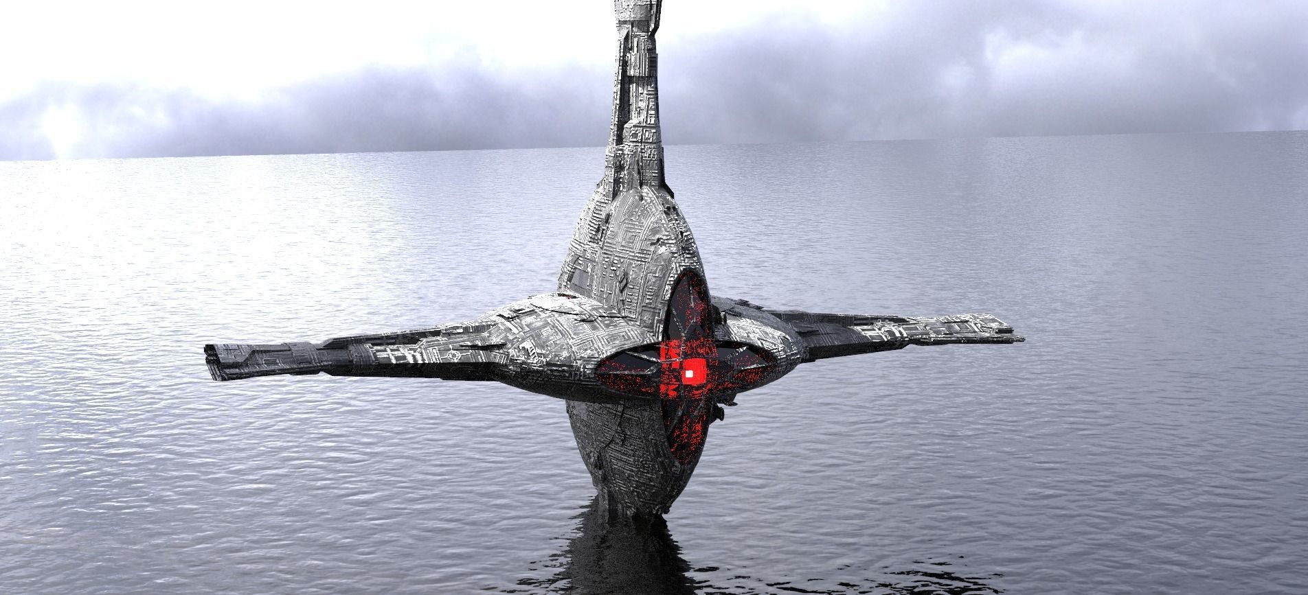 Sci-Fi Ocean Diver Ship 4 Low-poly 3D model_1