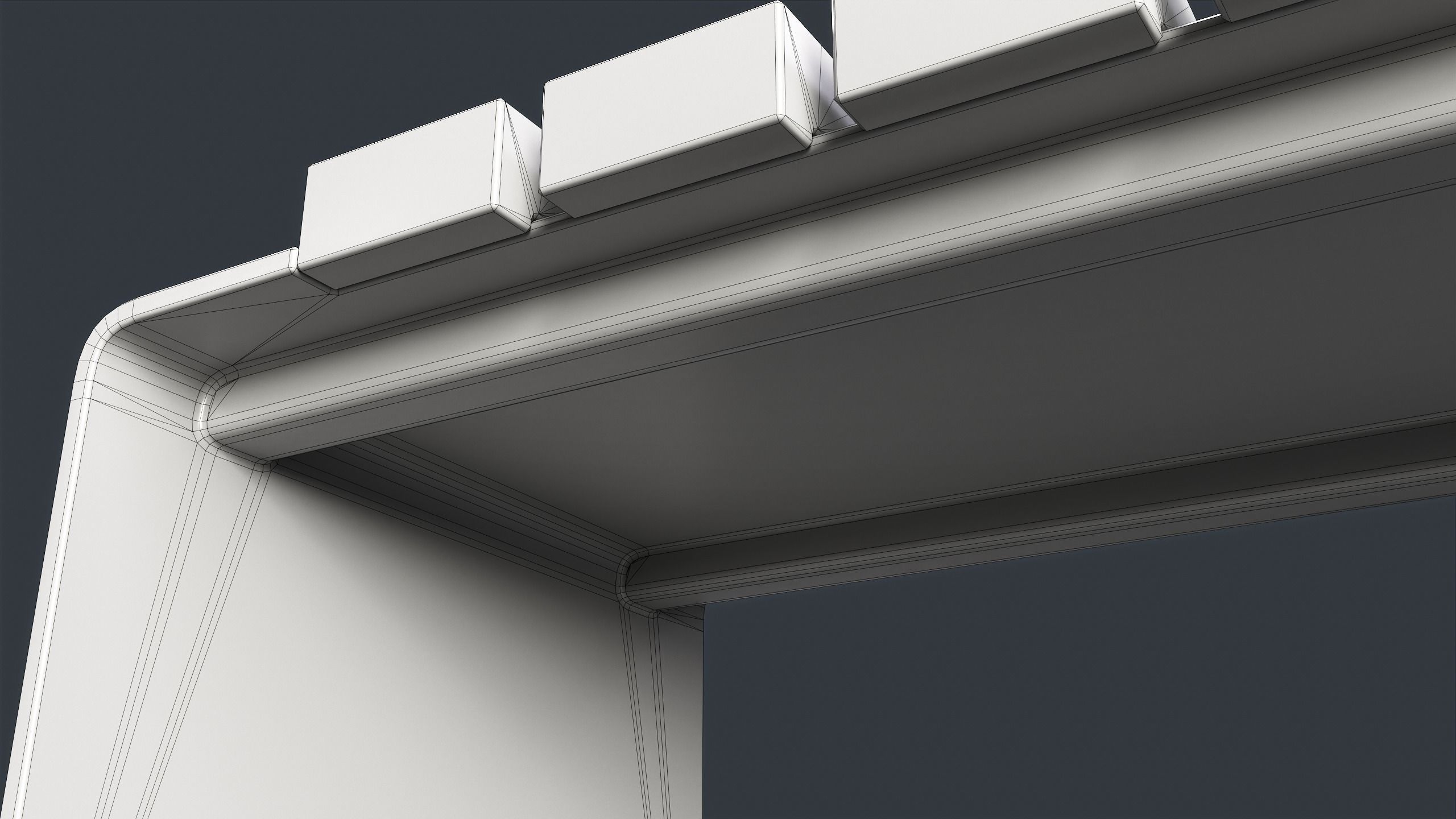 Modern Outdoor Bench 4 PBR Game Ready Low-poly 3D model_16