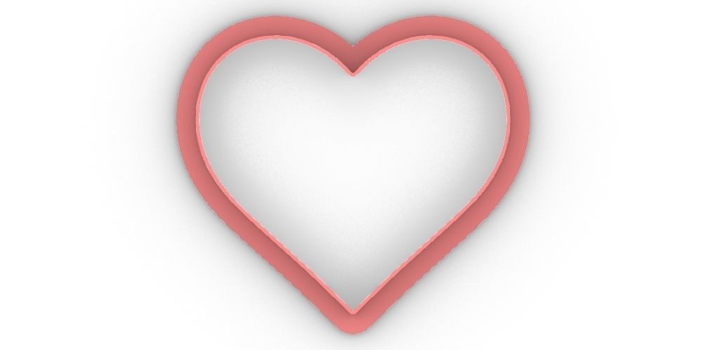Heart Cookie Cutter  3D print model_2