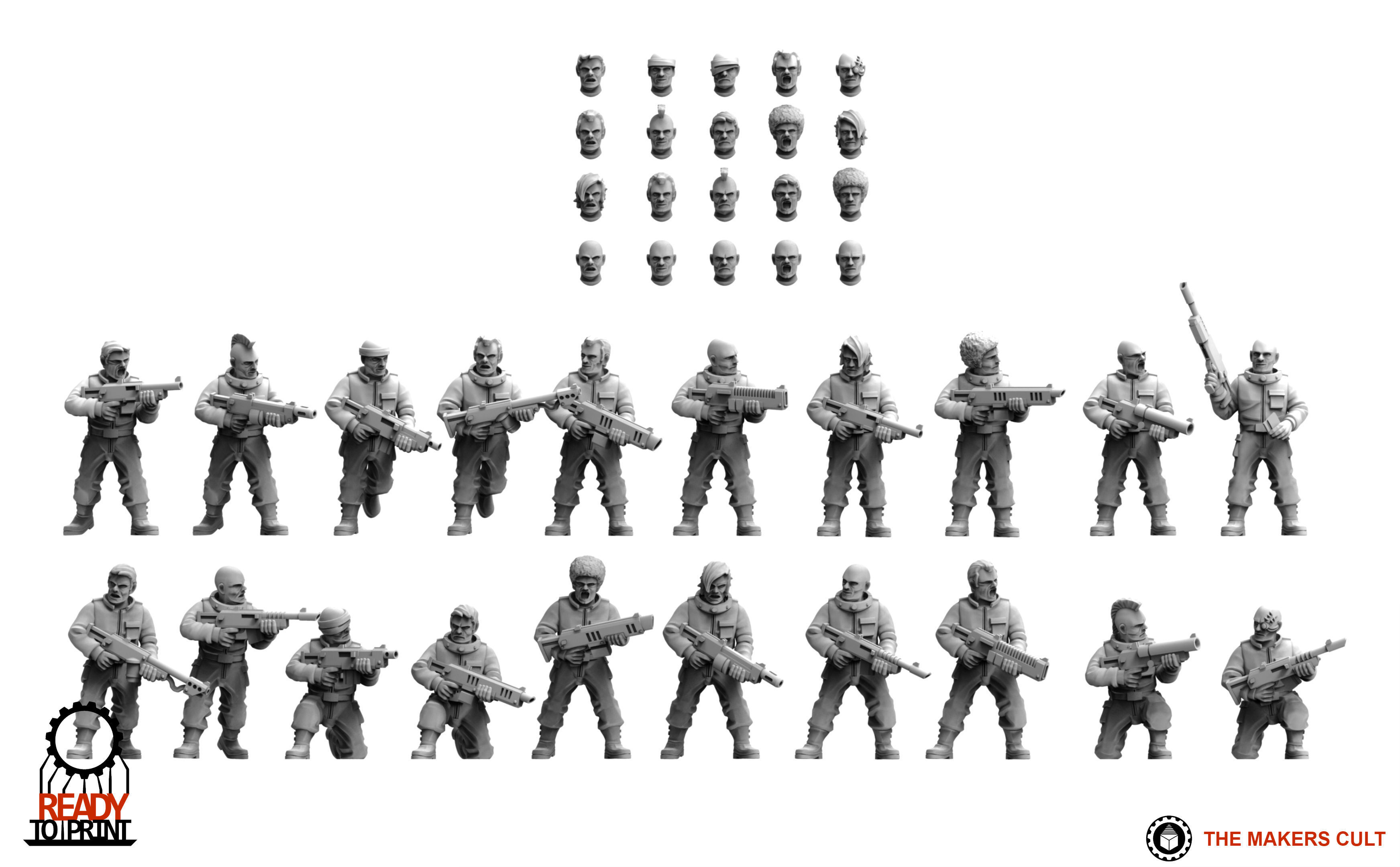 Penal Guard - Infantry Builder 3D print model_1