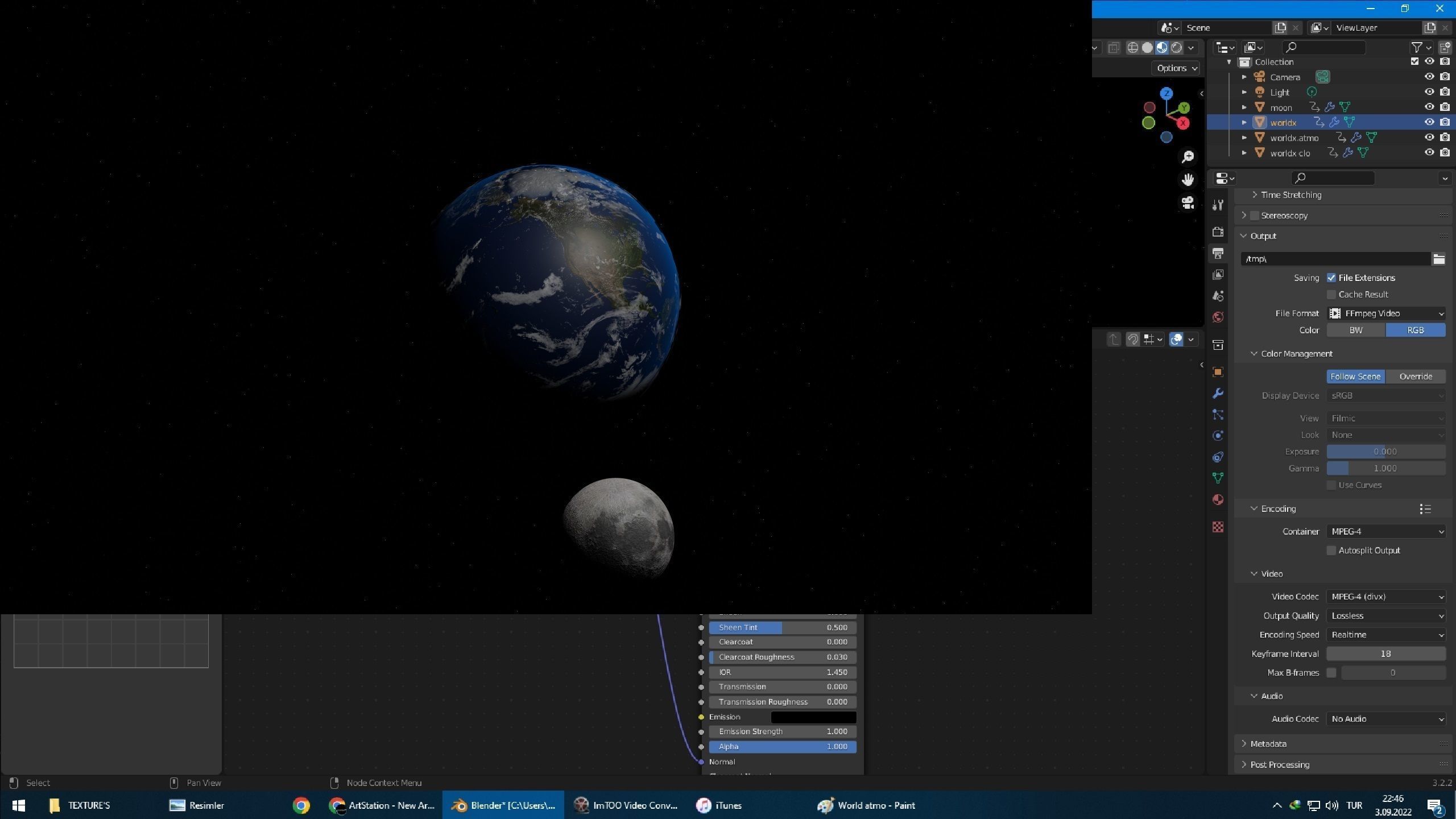 moon and world 3D model_2