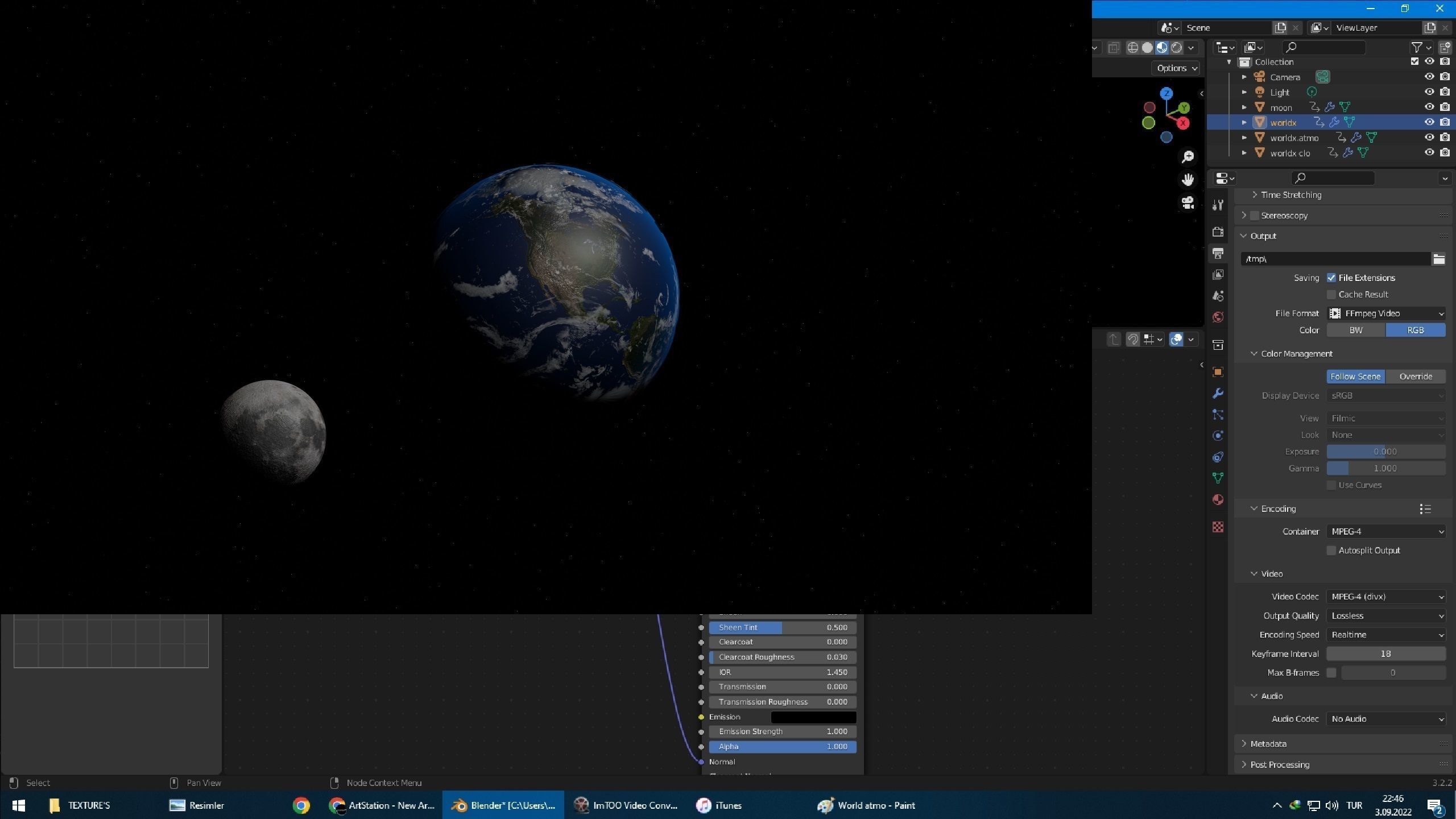 moon and world 3D model_1