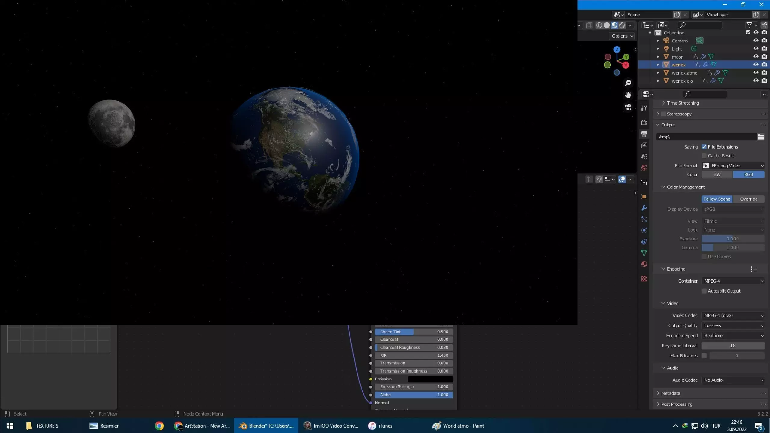 moon and world 3D model_0