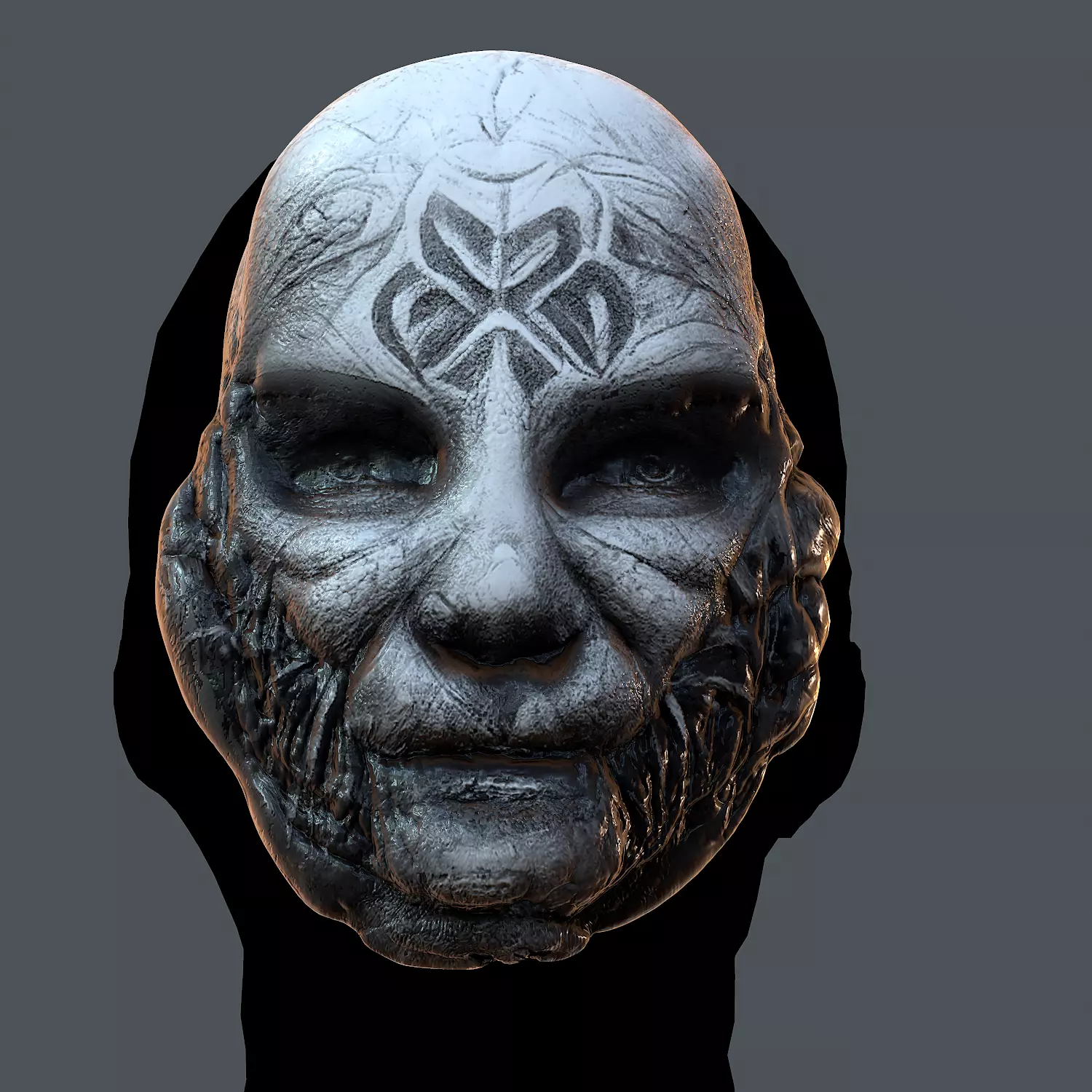 Gas mask printable helmet scifi character game space Low-poly Low-poly 3D model_0