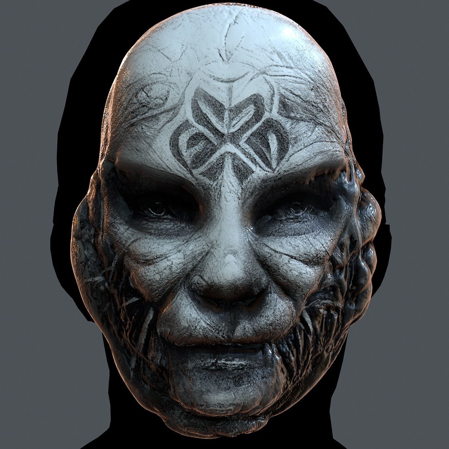 Gas mask printable helmet scifi character game space Low-poly Low-poly 3D model_3