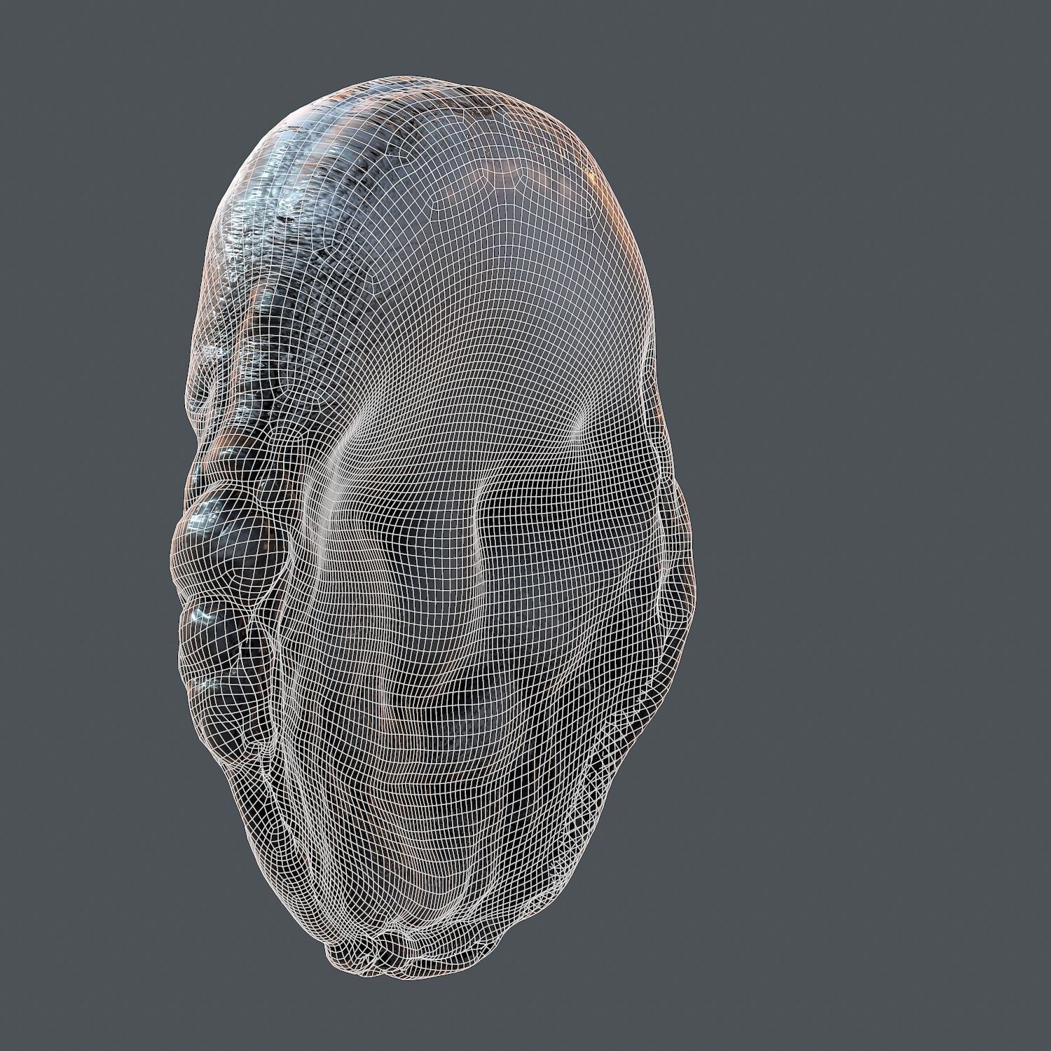 Gas mask printable helmet scifi character game space Low-poly Low-poly 3D model_10