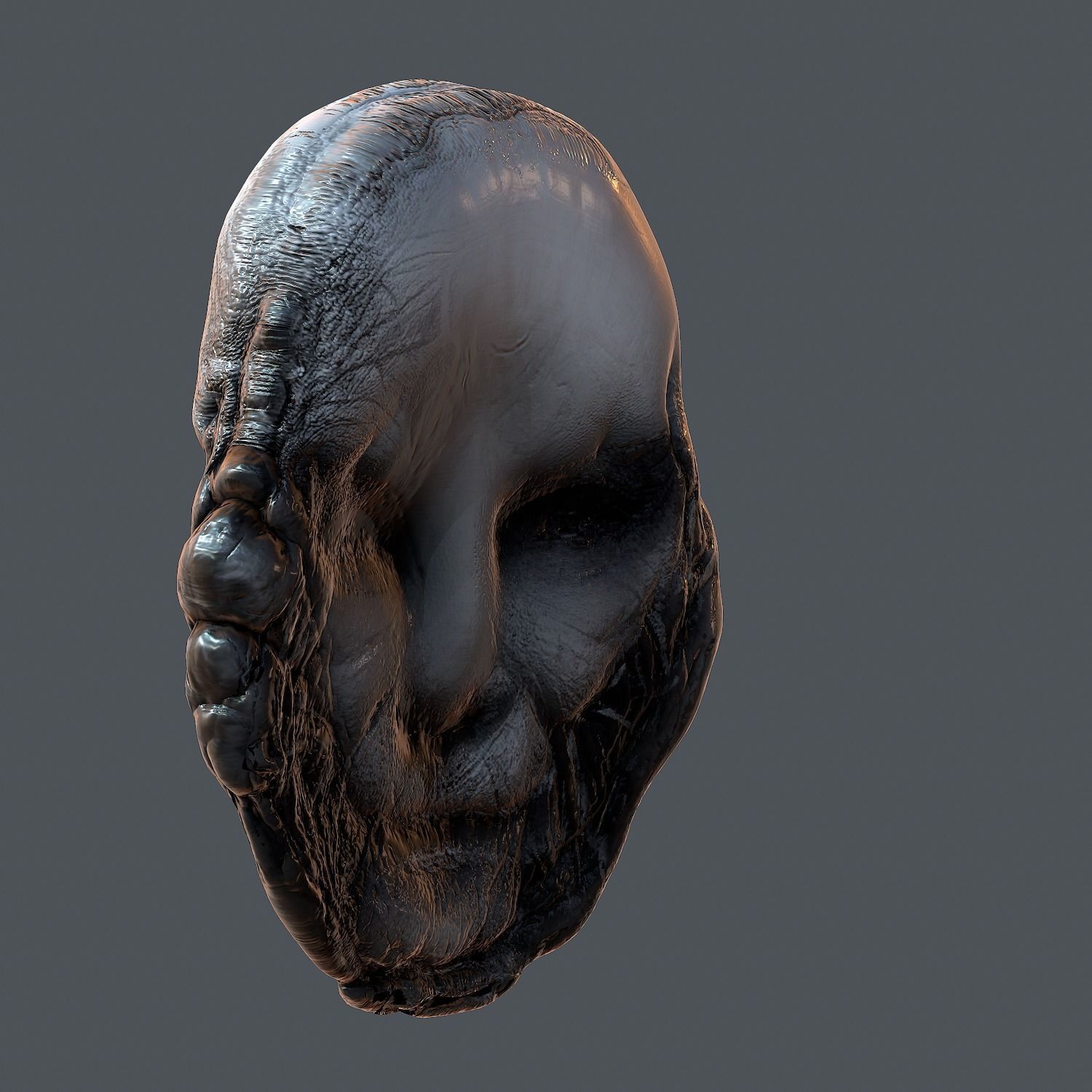 Gas mask printable helmet scifi character game space Low-poly Low-poly 3D model_9