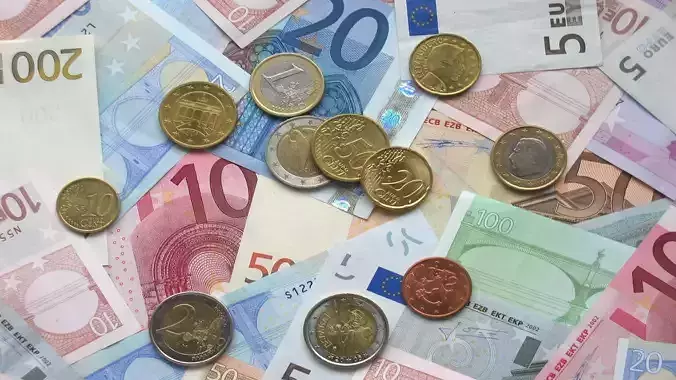 Euro Currency Coins And Notes 3D Model Collection
