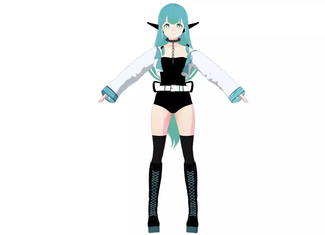 Half Alien Vtuber Low-poly 3D model