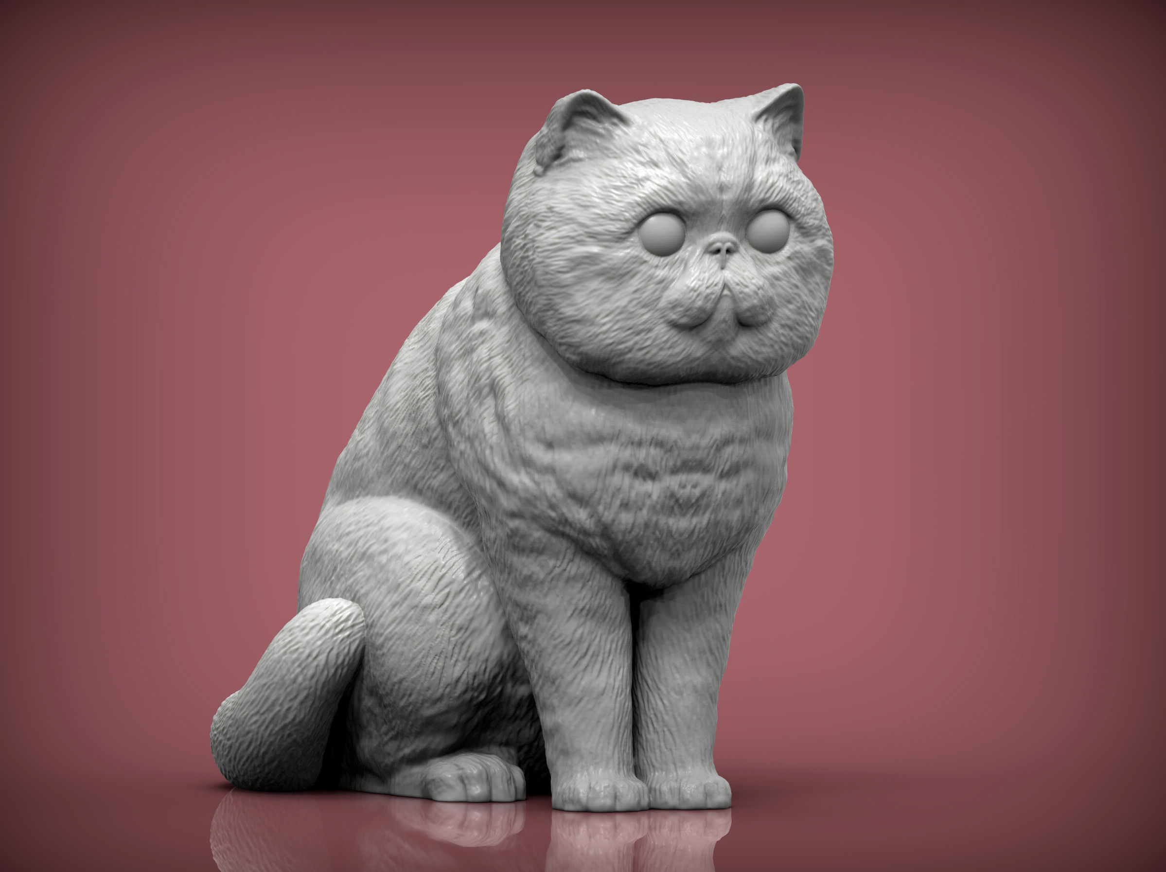 Exotic Shorthair Snoopy cat 3D print model_2