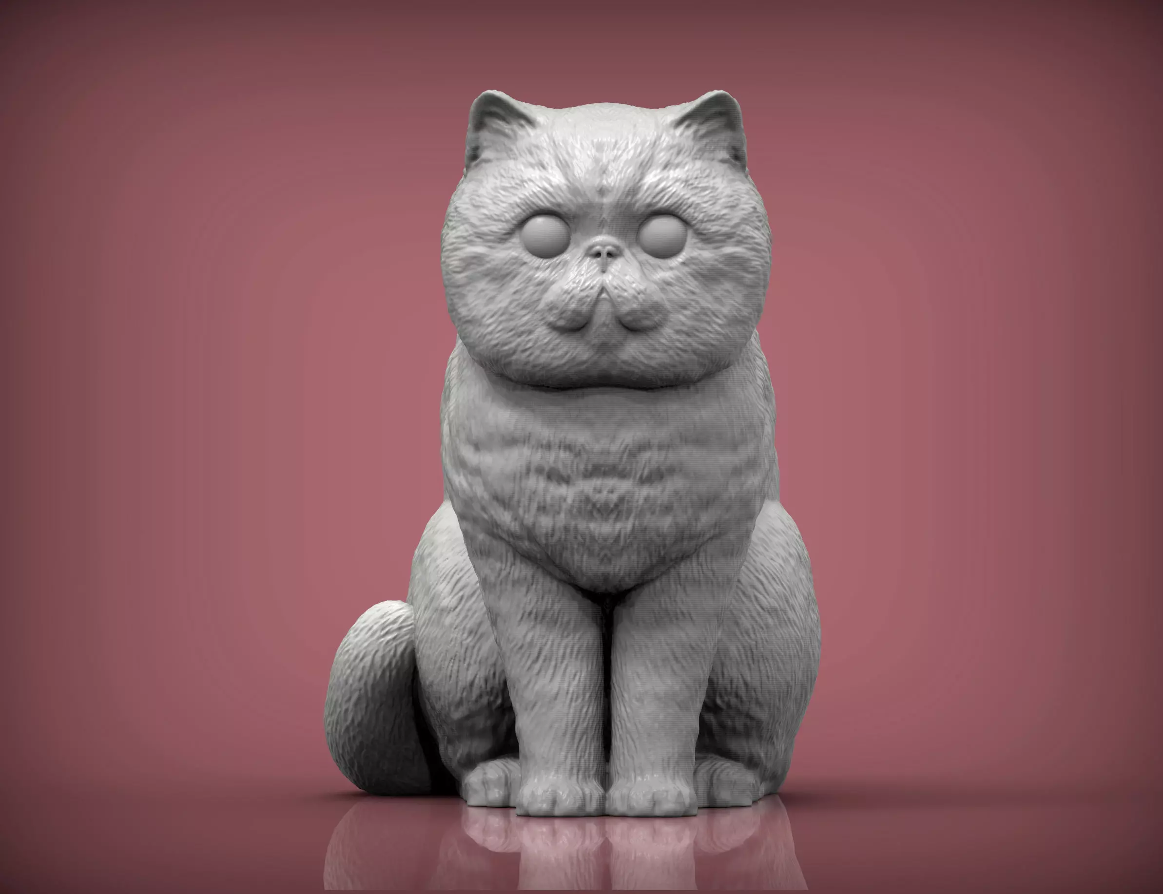 Exotic Shorthair Snoopy cat 3D print model_0
