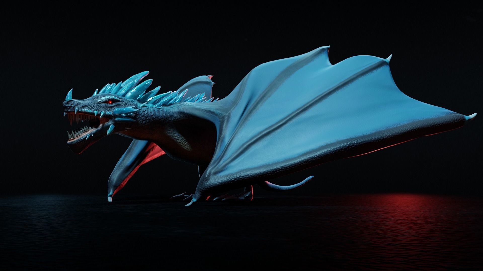 Crystal Dragons Low-poly 3D model_8