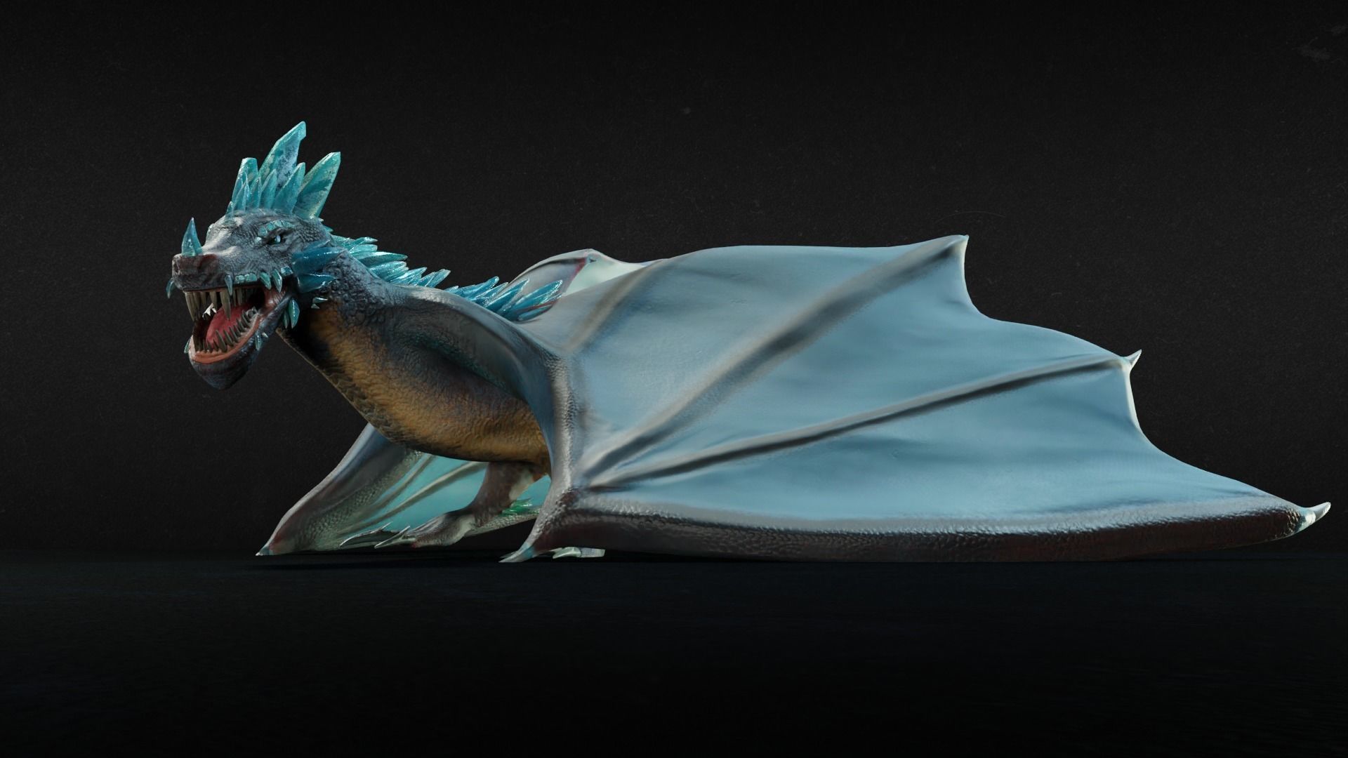 Crystal Dragons Low-poly 3D model_12