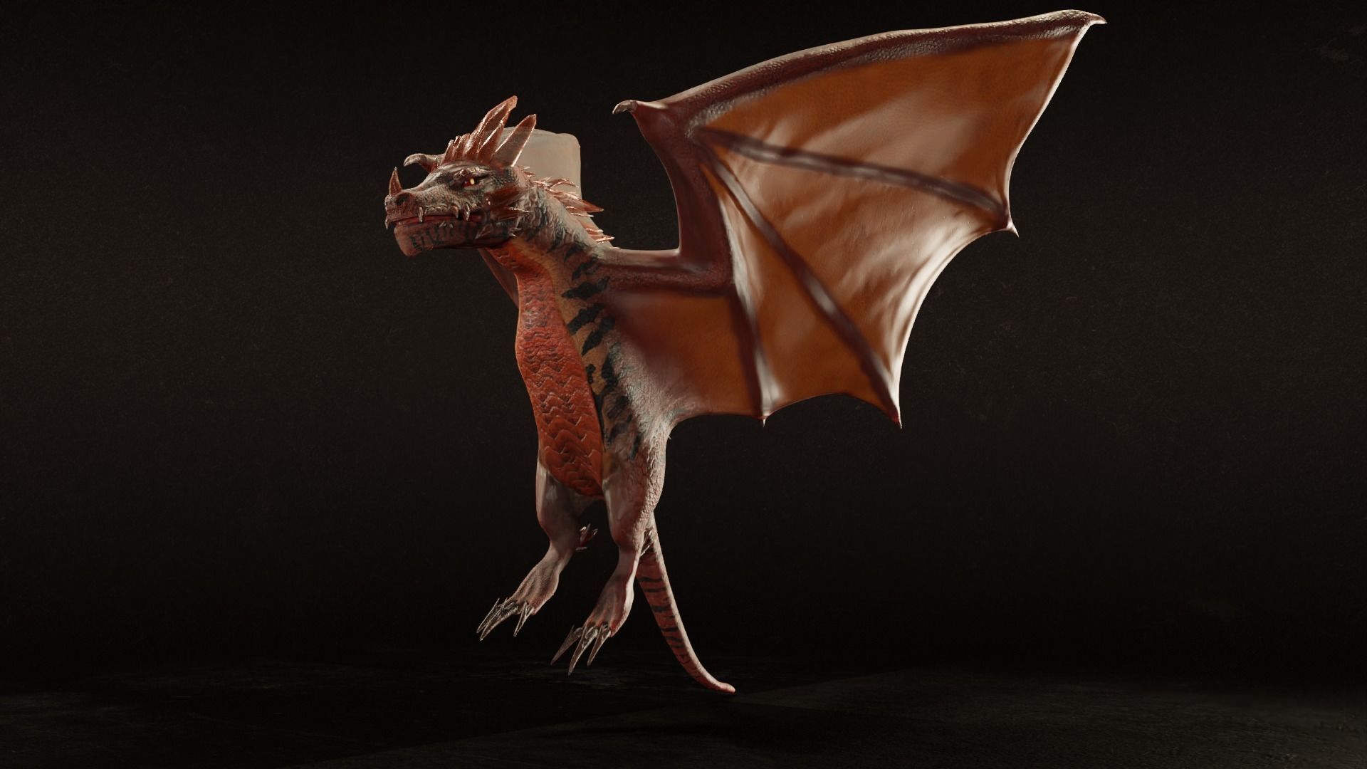 Crystal Dragons Low-poly 3D model_2