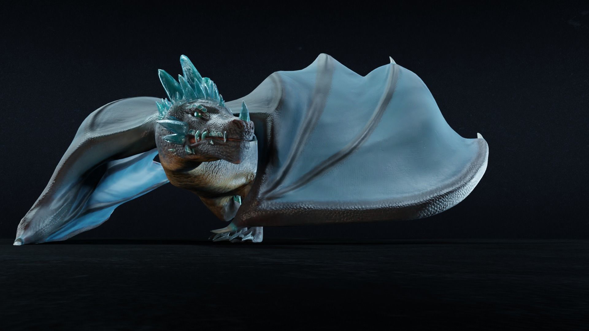 Crystal Dragons Low-poly 3D model_21