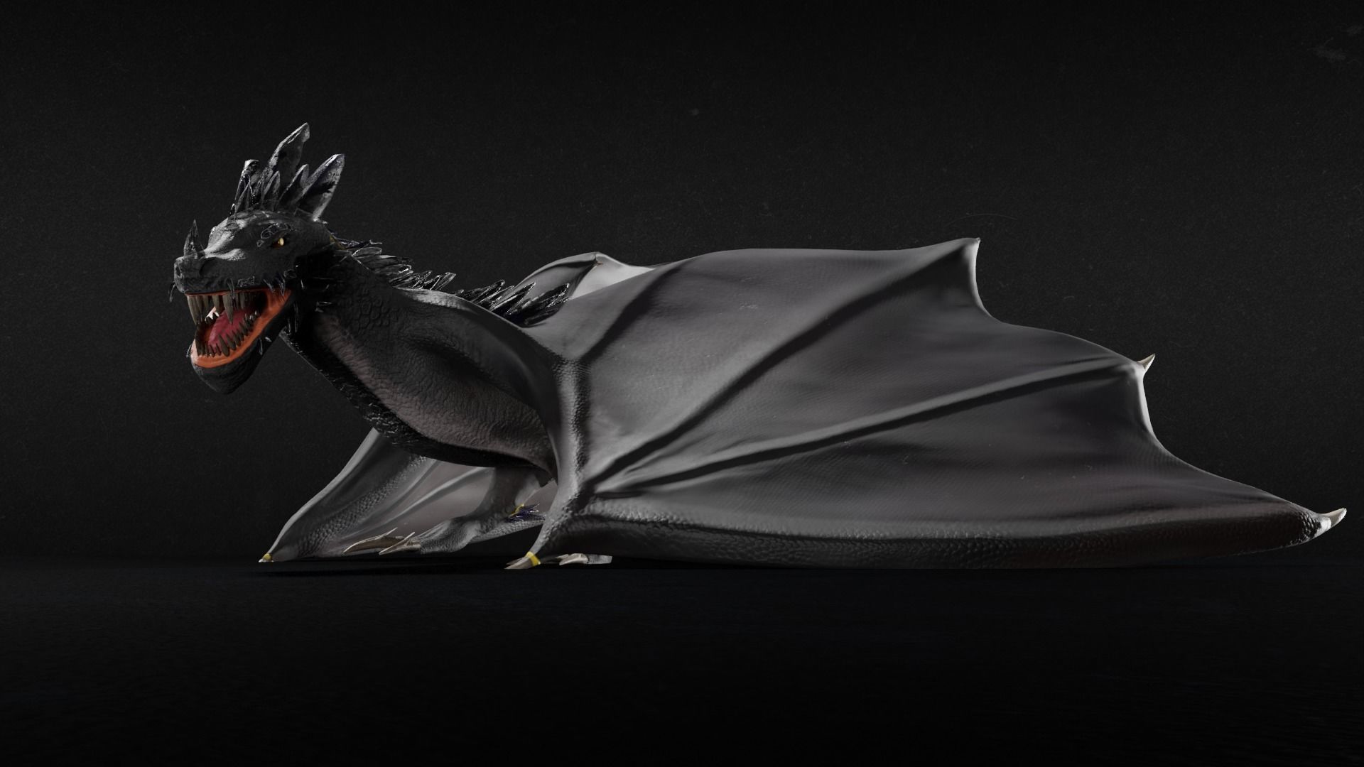 Crystal Dragons Low-poly 3D model_11