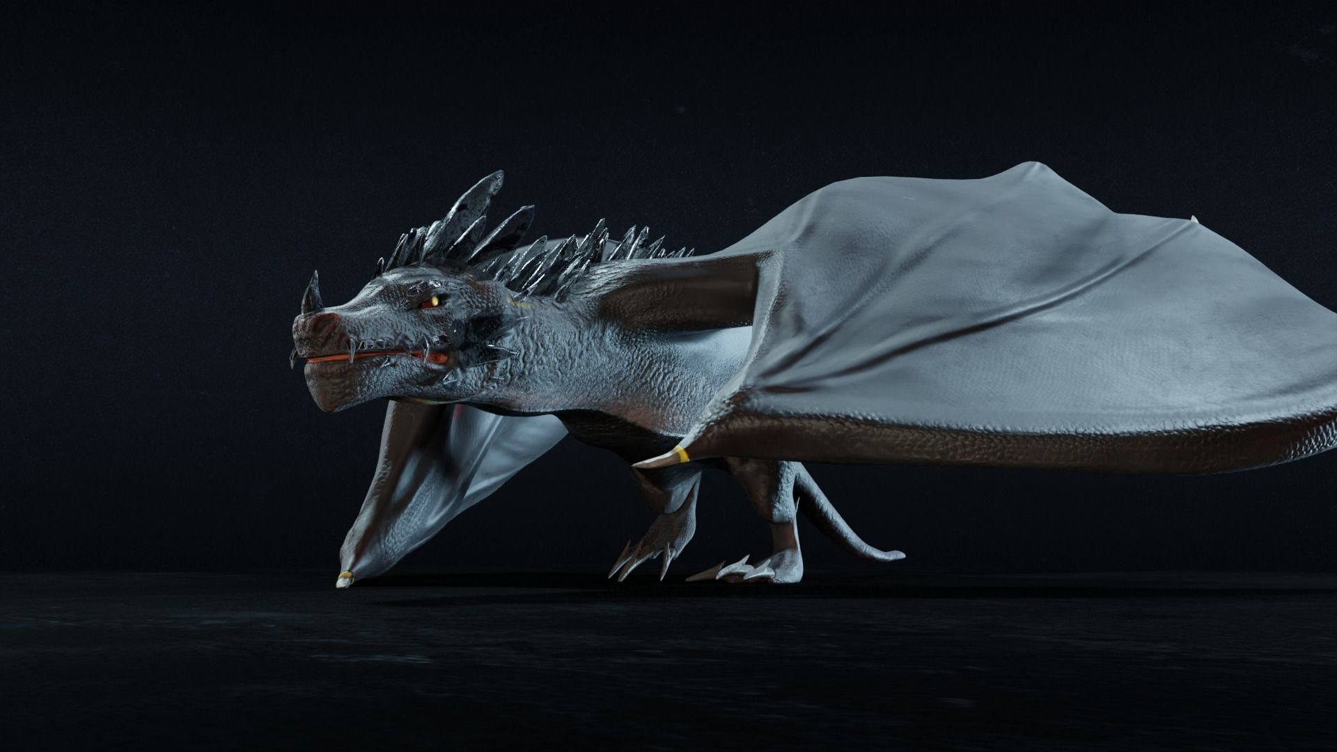 Crystal Dragons Low-poly 3D model_7