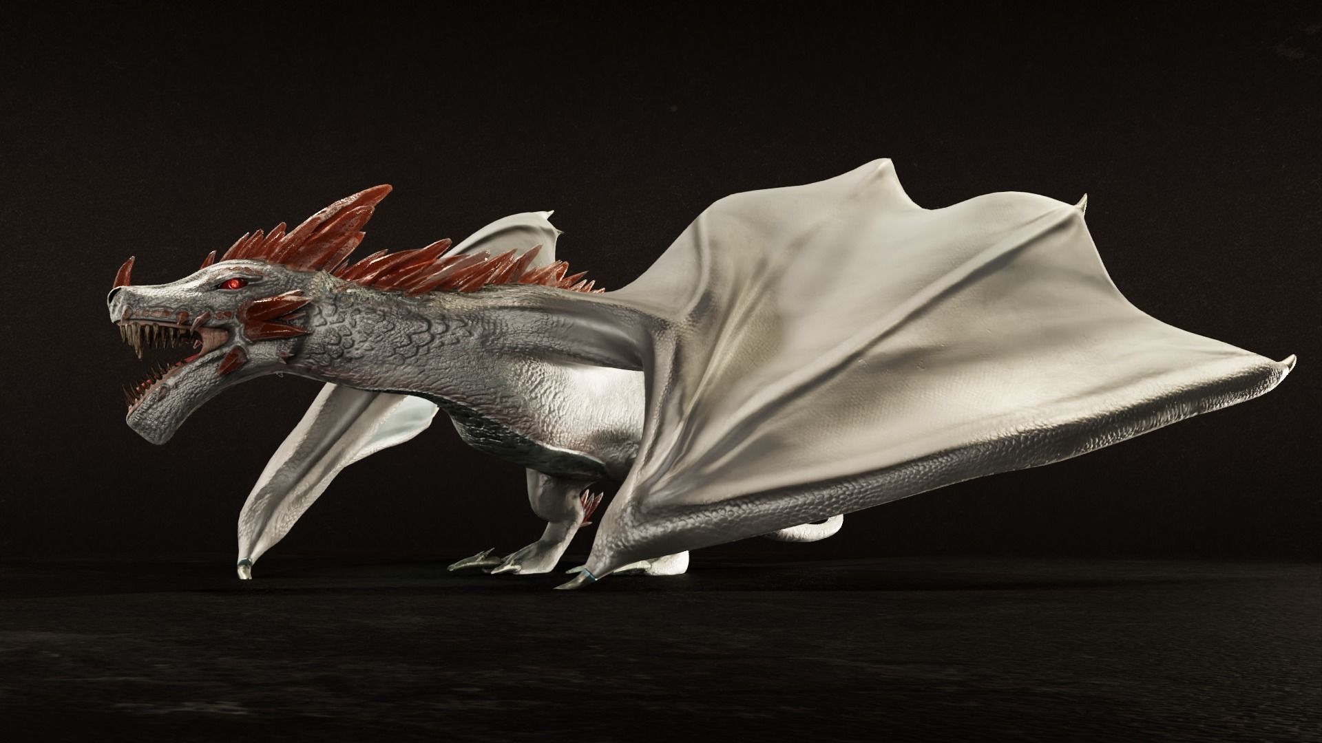 Crystal Dragons Low-poly 3D model_16